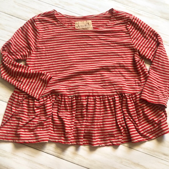 We The Free Tops - We The Free XS Striped Peplum Top
